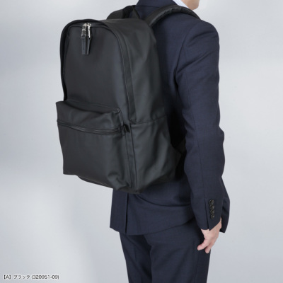 ビジネスリュック PUレザー素材 A4サイズ対応 ノートPC対応 大容量18L