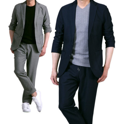 セットアップ スーツ テレワーク メンズ ストレッチ 上下洗える テーラードジャケット 綾織りツイル ポリエステル素材 カジュアル ビジネス スリム テーパードパンツ 春夏 オールシーズン おしゃれ オールシーズン 季節を問わず着られます 紳士服通販 メンズスーツkokubo