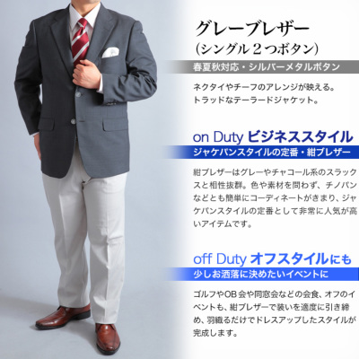 大きいサイズ 春夏秋 グレーブレザー シングル 2つボタン 2L 3L 4L 5L