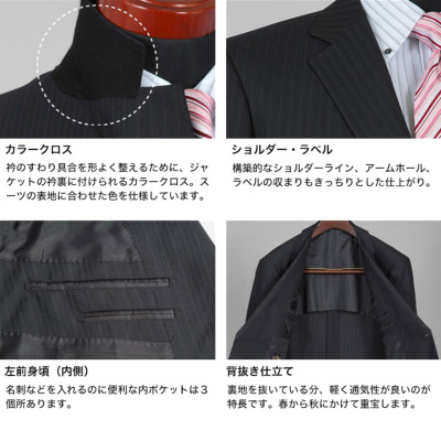 大きいサイズ 春夏2つボタンスーツ KE体 ウエスト115cm-130cm/KE5-KE8