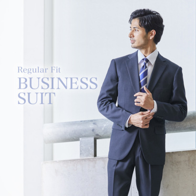 スーツ メンズ レギュラーフィット 2つボタン 春夏秋 ウォッシャブル